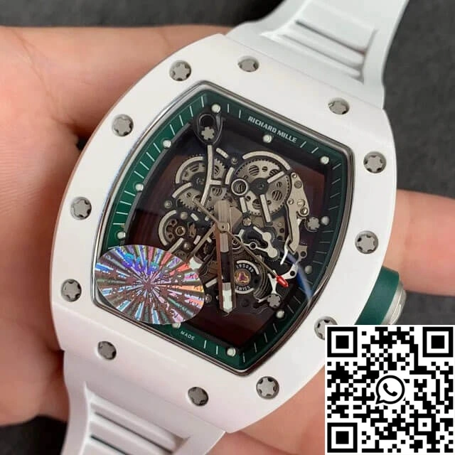 Richard Mille RM055 KV Factory White Ceramic Skeleton Dial