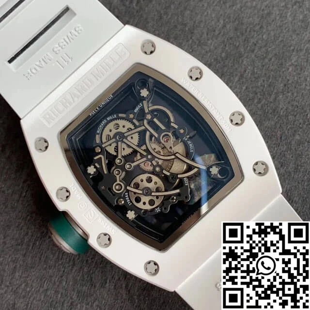 Richard Mille RM055 KV Factory White Ceramic Skeleton Dial