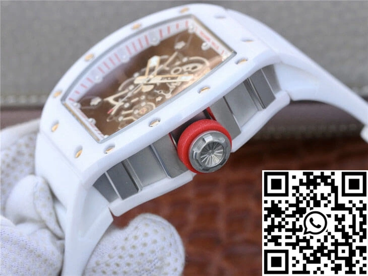 Richard Mille RM055 KV Factory White Rubber Strap