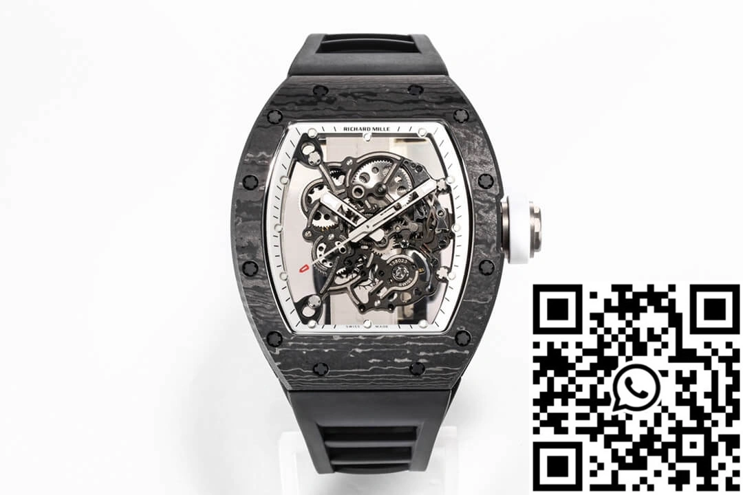 Richard Mille RM055 NTPT BBR Factory Black Rubber Strap
