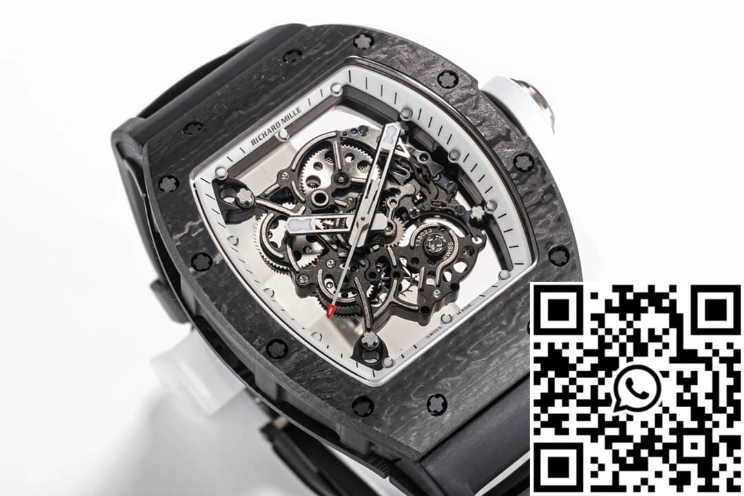 Richard Mille RM055 NTPT BBR Factory Black Rubber Strap