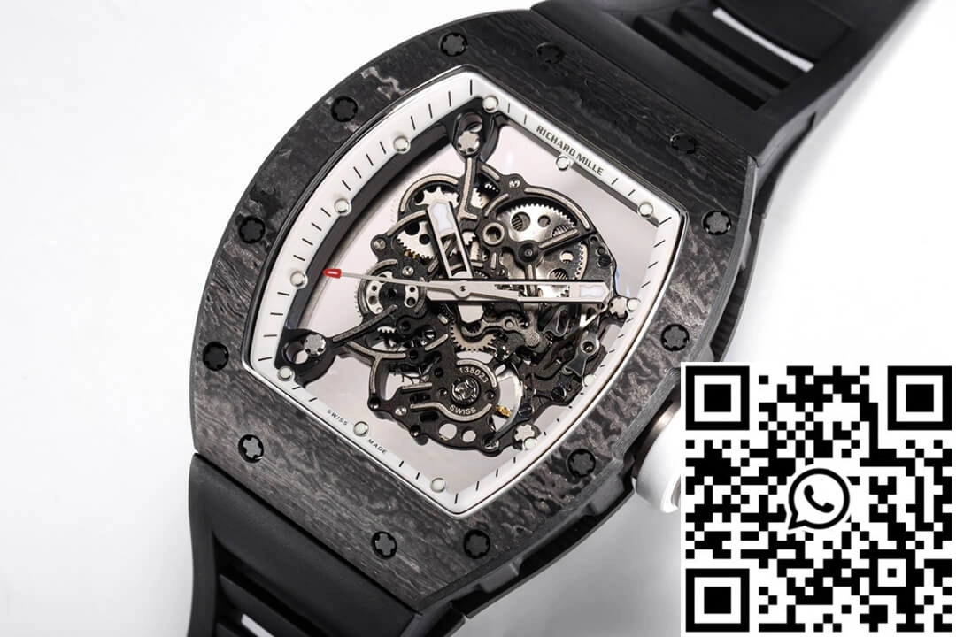 Richard Mille RM055 NTPT BBR Factory Black Rubber Strap