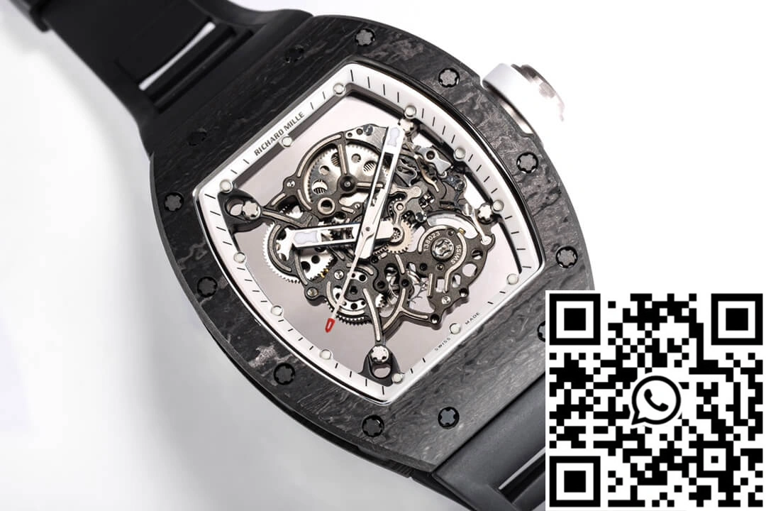 Richard Mille RM055 NTPT BBR Factory Black Rubber Strap
