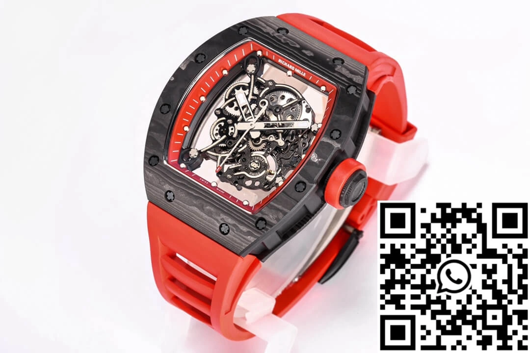 Richard Mille RM055 NTPT BBR Factory Carbon Fiber Red Strap