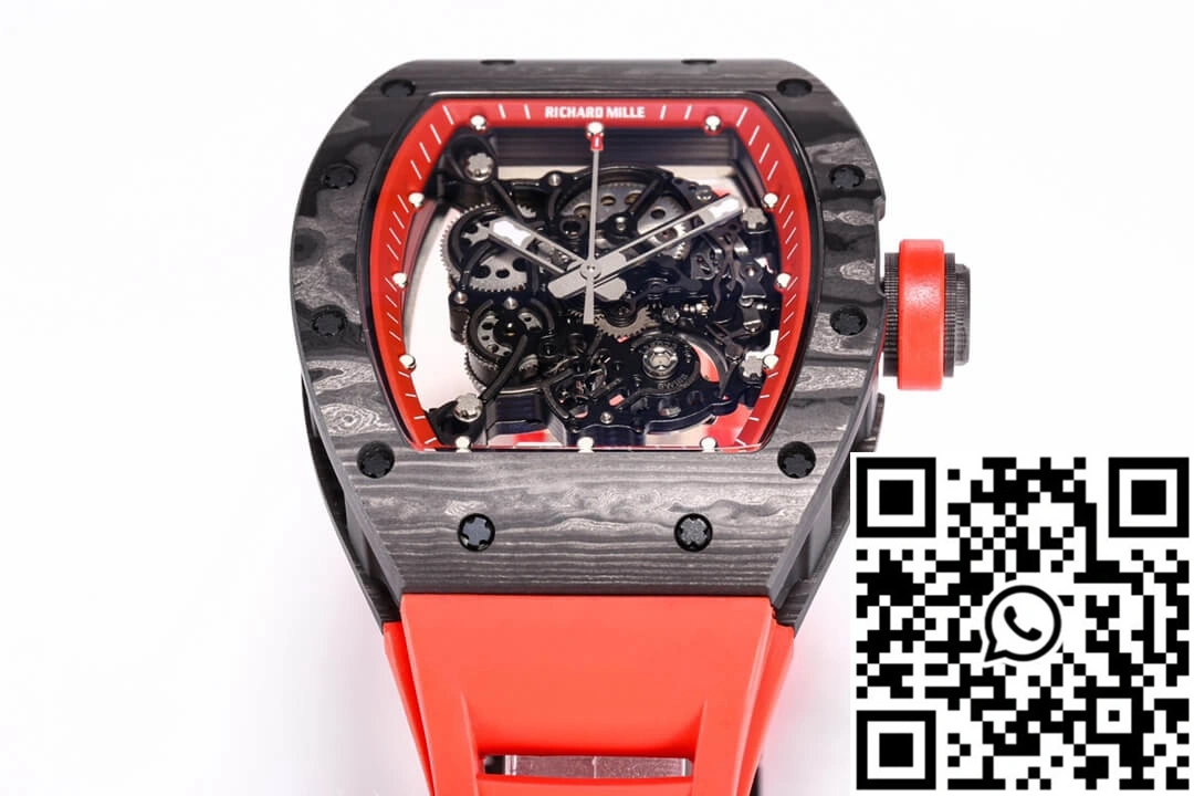 Richard Mille RM055 NTPT BBR Factory Carbon Fiber Red Strap