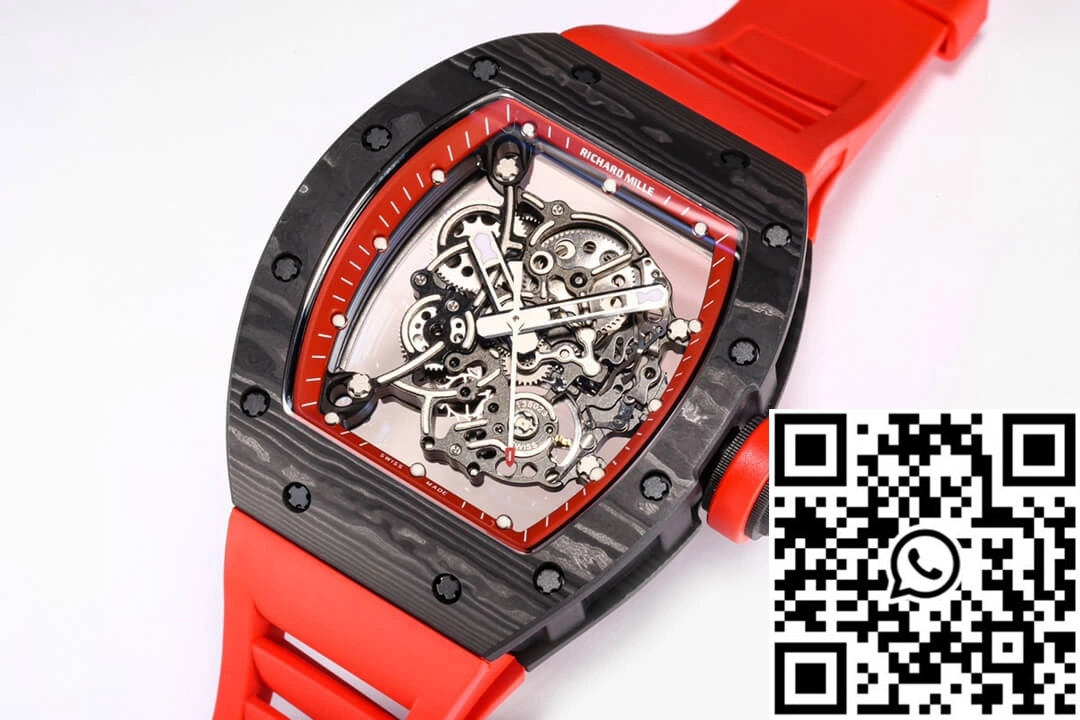 Richard Mille RM055 NTPT BBR Factory Carbon Fiber Red Strap