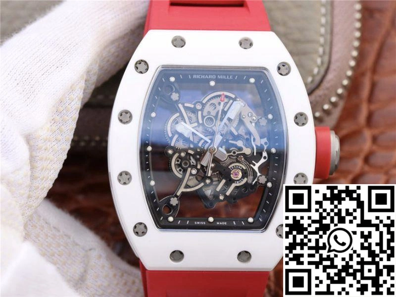Richard Mille RM055 Red Strap KV Factory Skeleton Dial