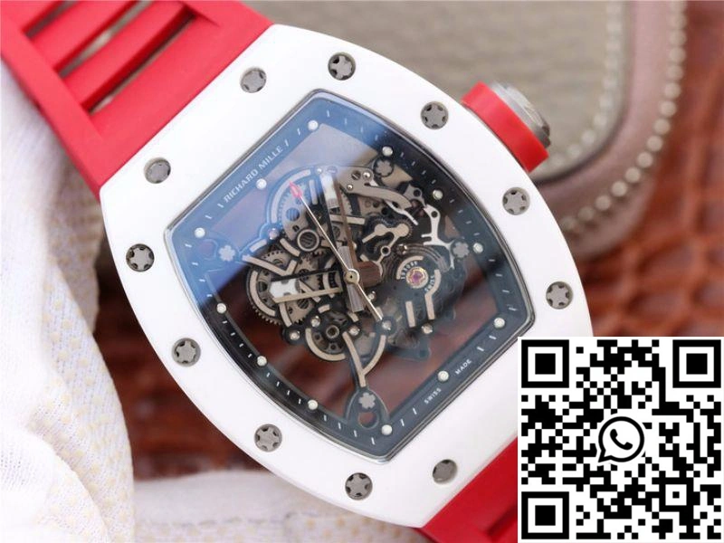 Richard Mille RM055 Red Strap KV Factory Skeleton Dial