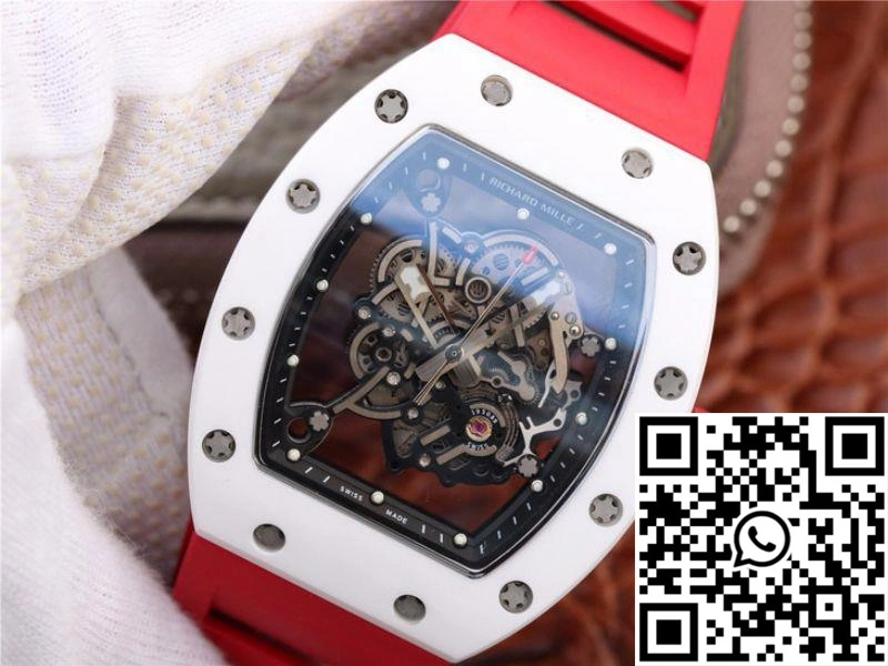 Richard Mille RM055 Red Strap KV Factory Skeleton Dial