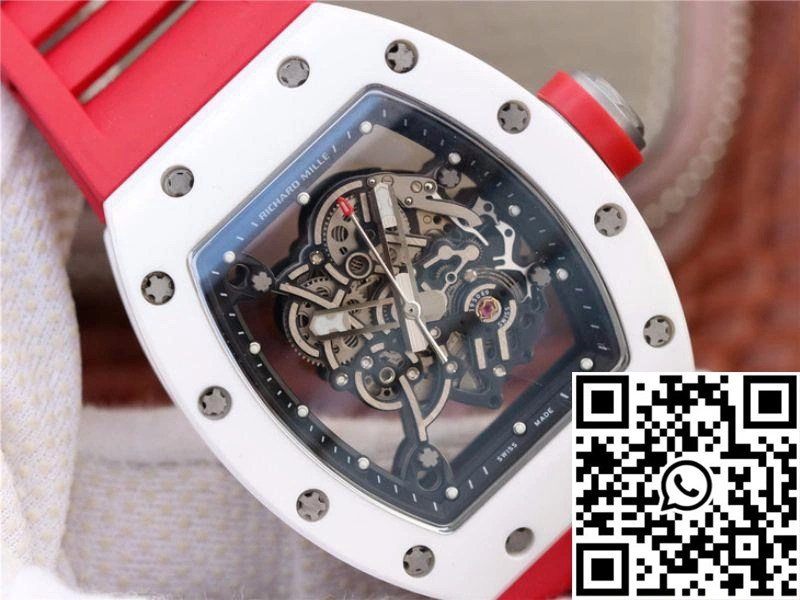 Richard Mille RM055 Red Strap KV Factory Skeleton Dial