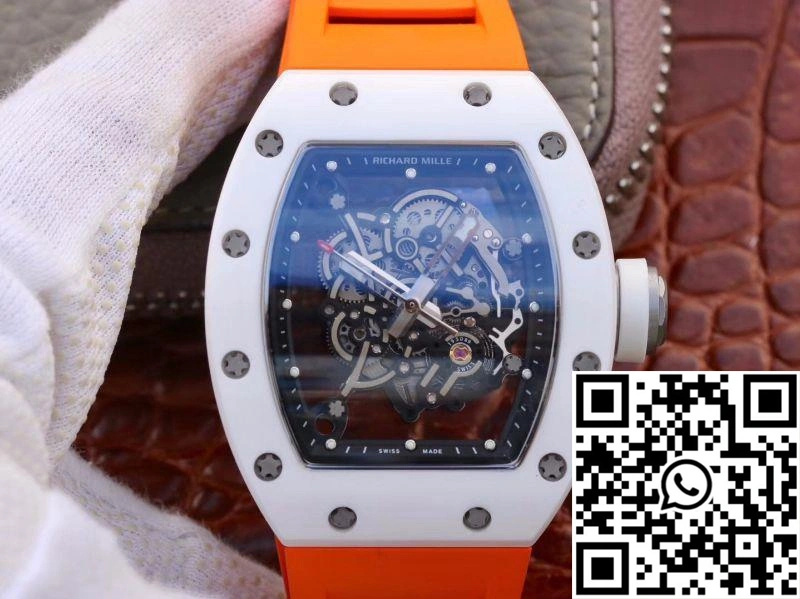 Richard Mille RM055 Skeleton Dial Orange Strap KV Factory V2
