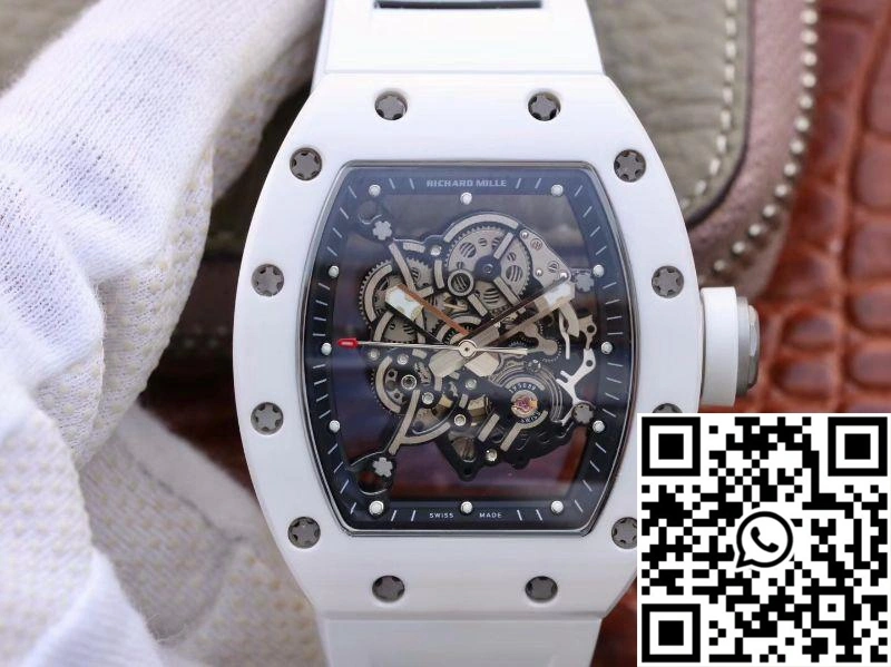 Richard Mille RM055 White Ceramic Skeleton Dial KV Factory V2