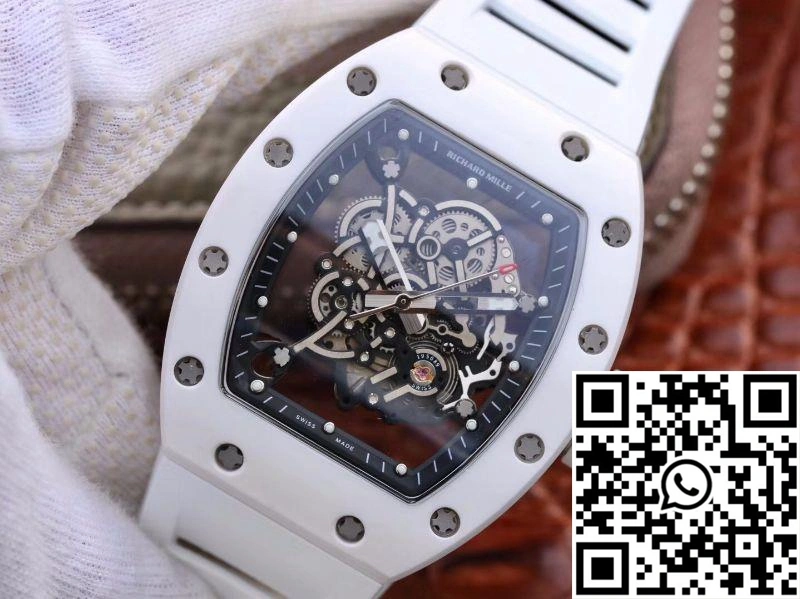 Richard Mille RM055 White Ceramic Skeleton Dial KV Factory V2