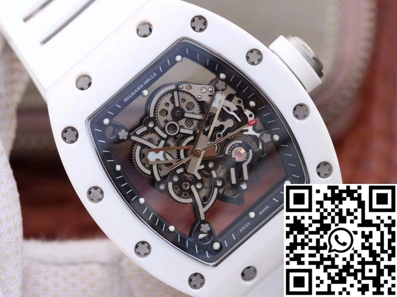 Richard Mille RM055 White Ceramic Skeleton Dial KV Factory V2
