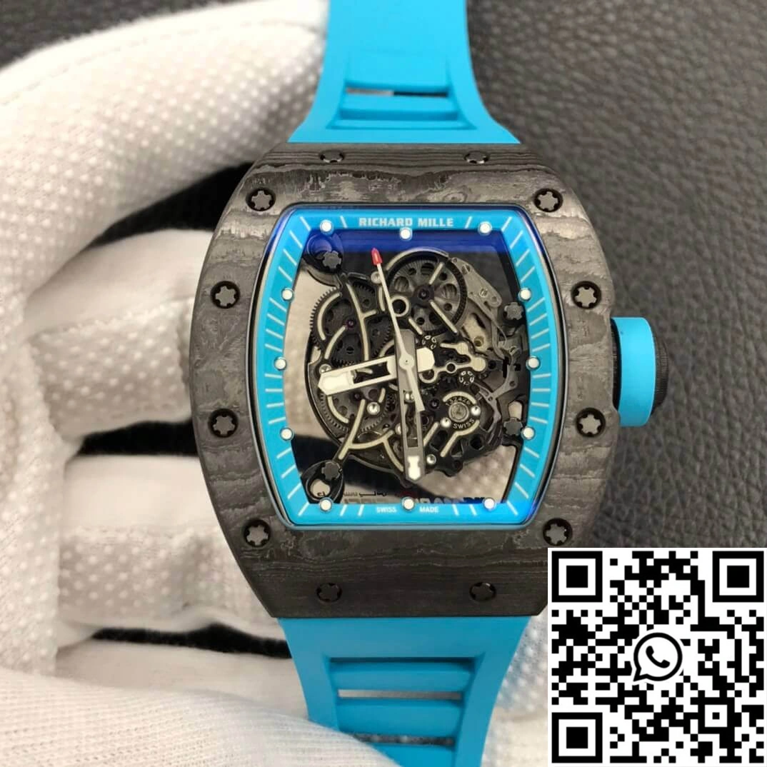 Richard Mille RM055 ZF Factory Blue Rubber Strap
