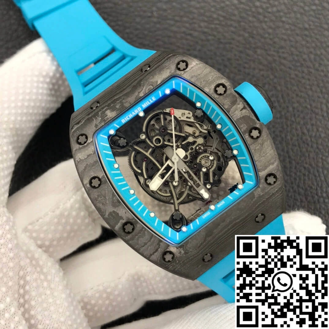 Richard Mille RM055 ZF Factory Blue Rubber Strap