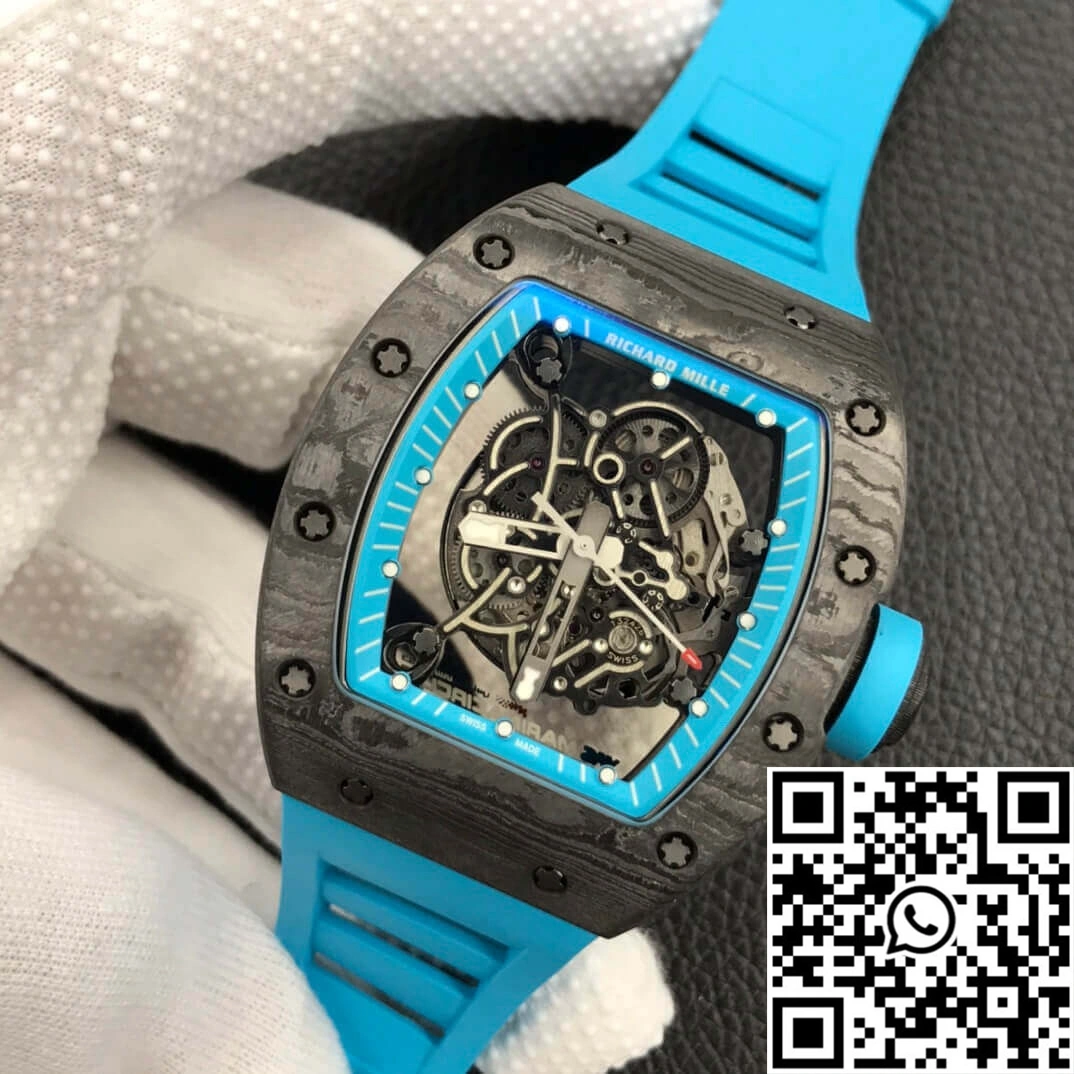 Richard Mille RM055 ZF Factory Blue Rubber Strap