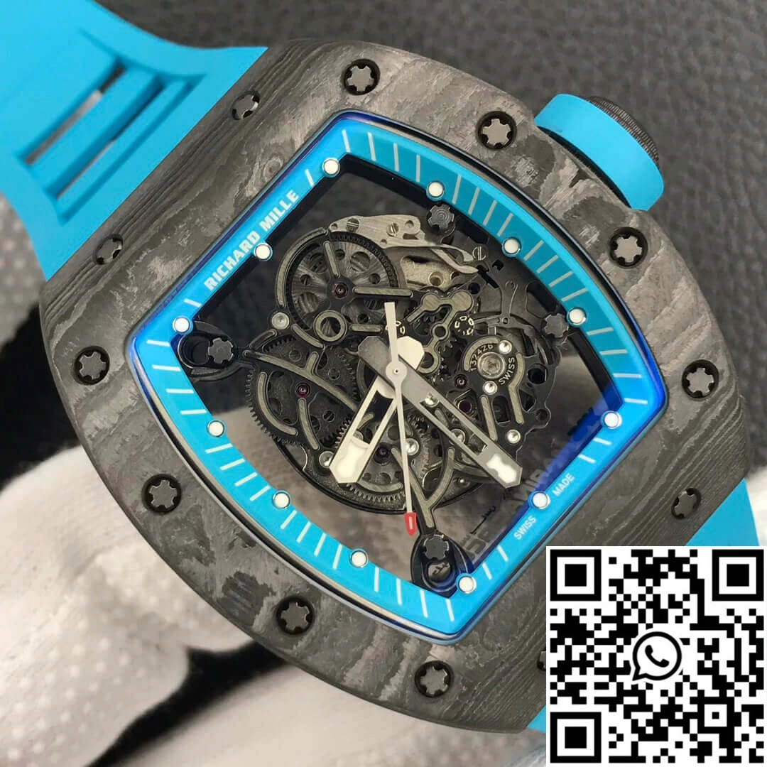 Richard Mille RM055 ZF Factory Blue Rubber Strap