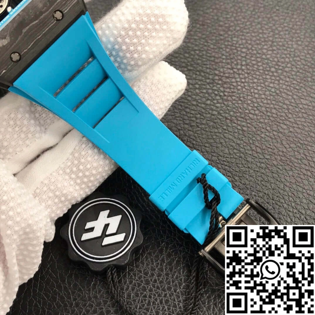 Richard Mille RM055 ZF Factory Blue Rubber Strap