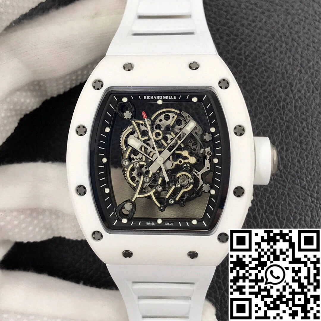 Richard Mille RM055 ZF Factory White Ceramic