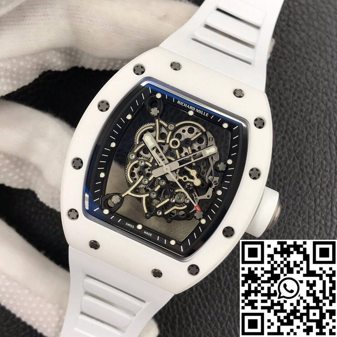 Richard Mille RM055 ZF Factory White Ceramic