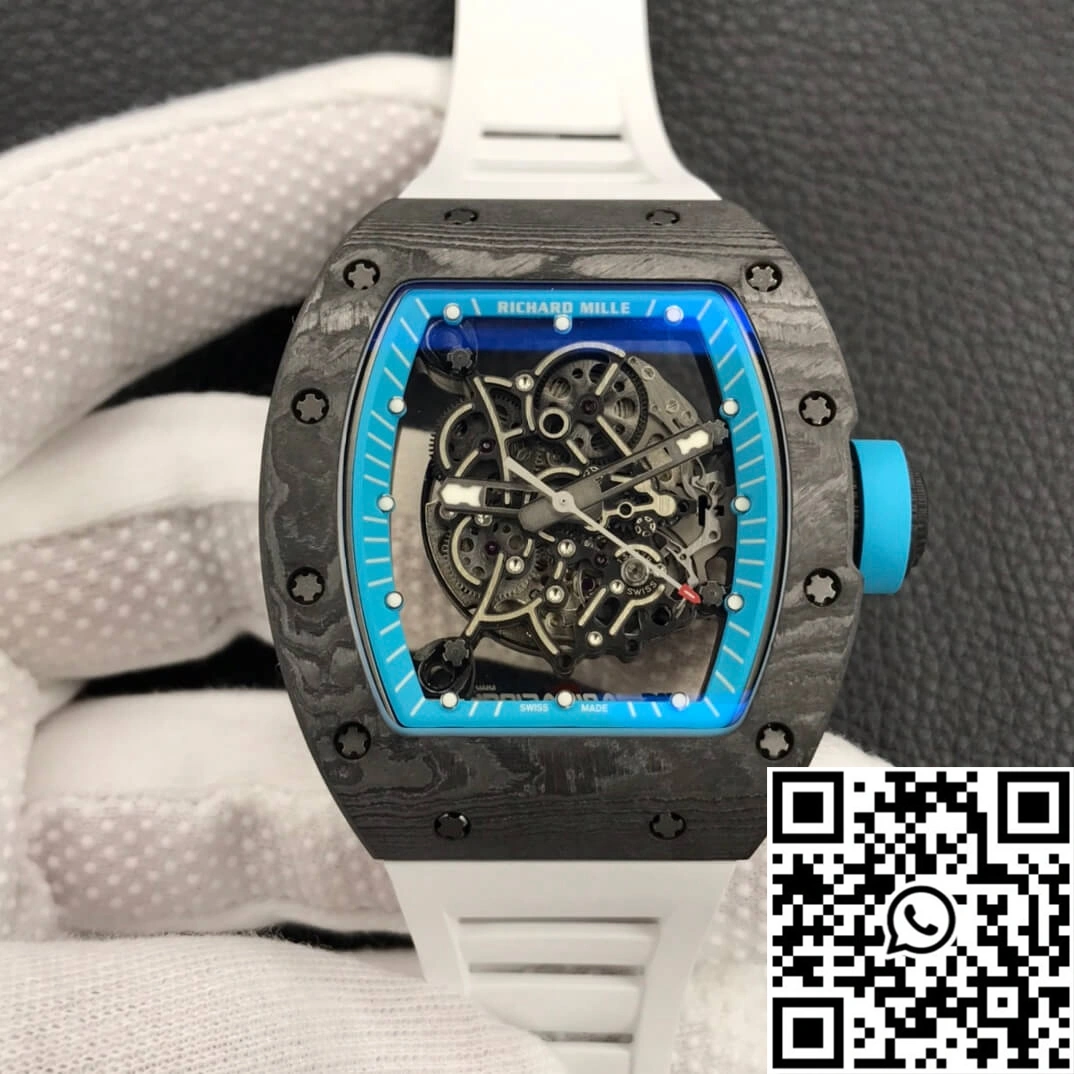 Richard Mille RM055 ZF Factory White Rubber Strap