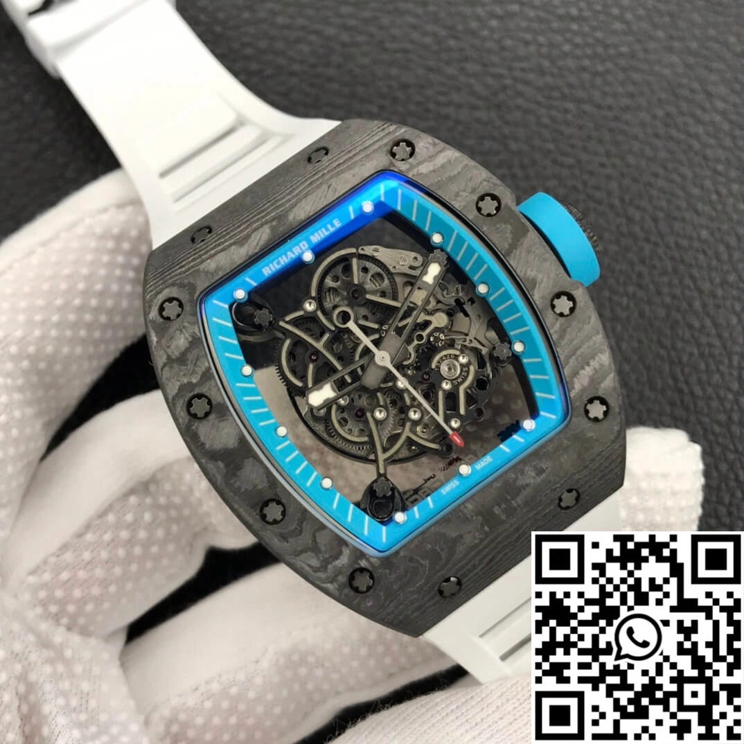 Richard Mille RM055 ZF Factory White Rubber Strap
