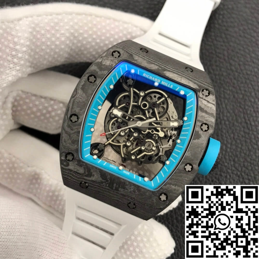 Richard Mille RM055 ZF Factory White Rubber Strap