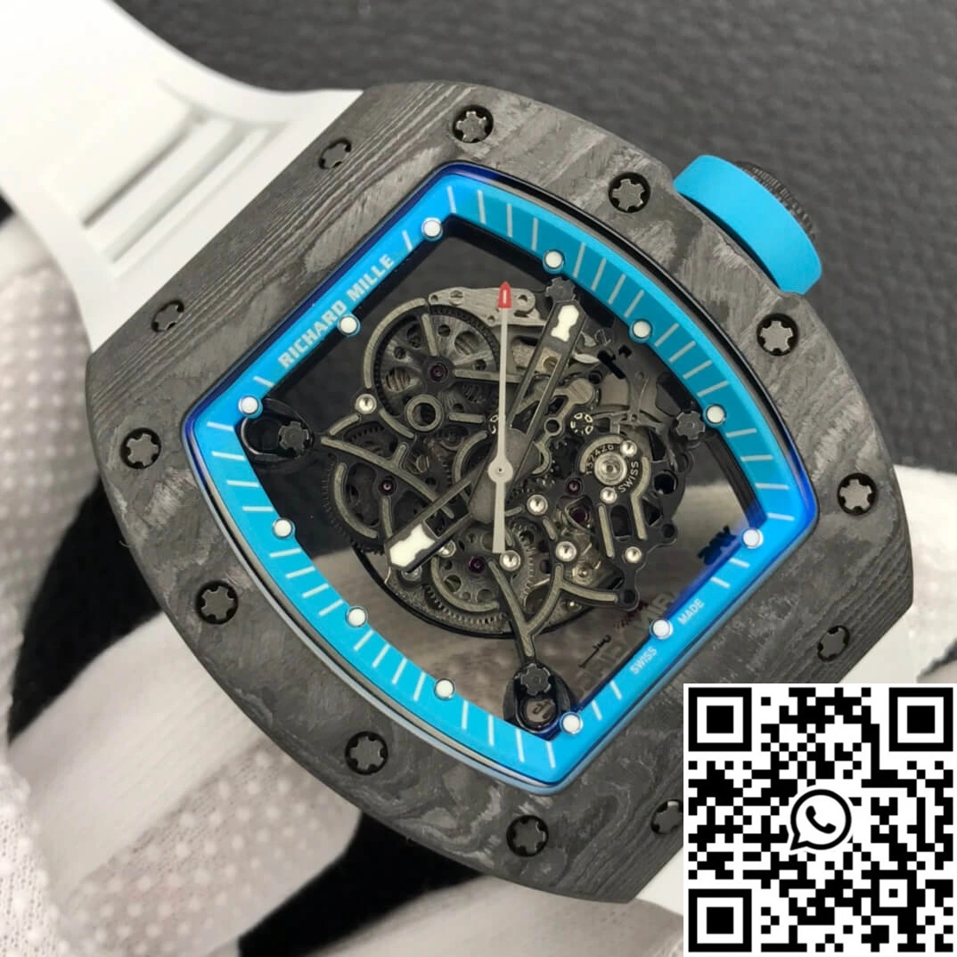 Richard Mille RM055 ZF Factory White Rubber Strap