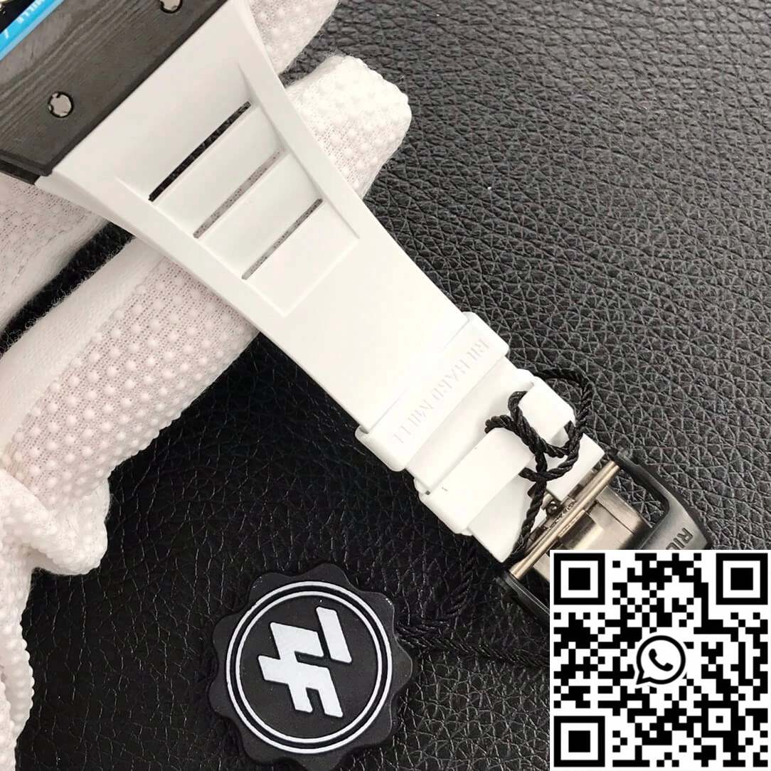 Richard Mille RM055 ZF Factory White Rubber Strap