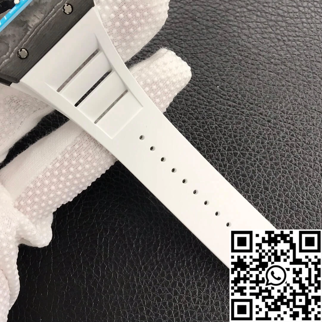 Richard Mille RM055 ZF Factory White Rubber Strap