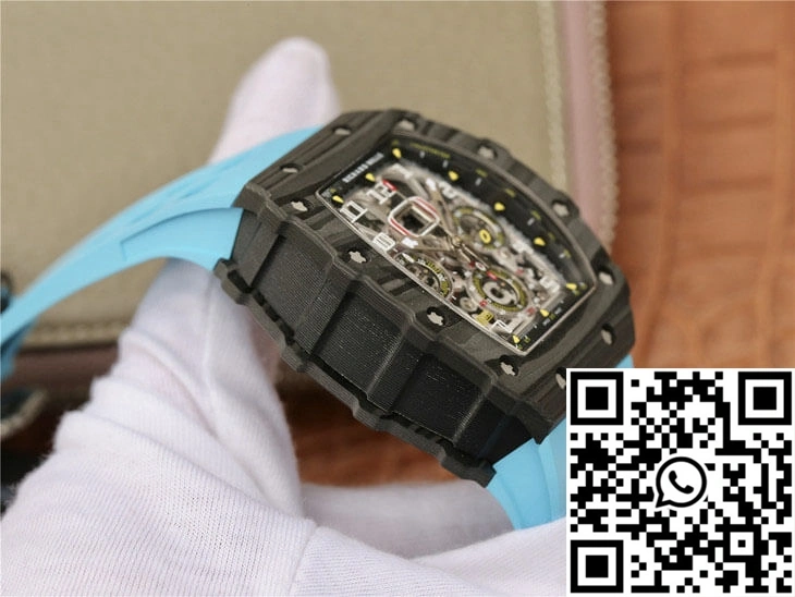Richard Mille RM11-03 KV Factory Carbon Fiber Blue Strap