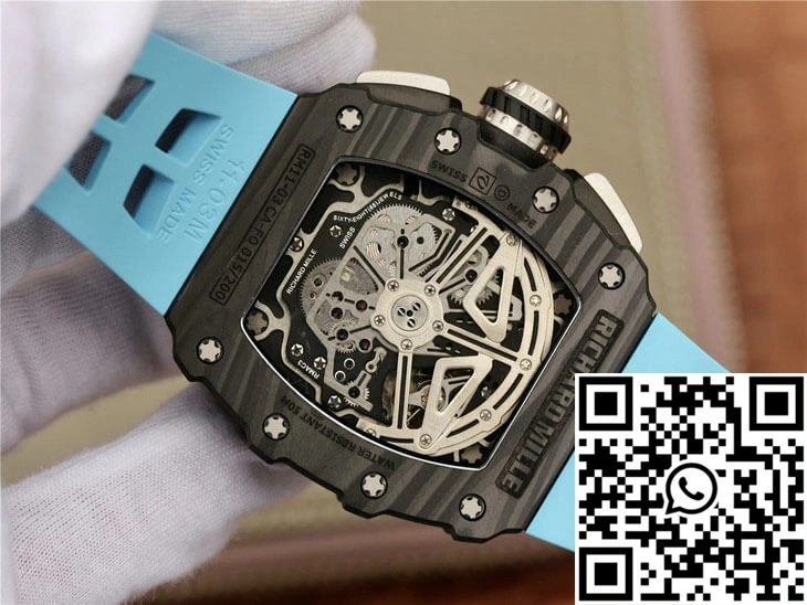Richard Mille RM11-03 KV Factory Carbon Fiber Blue Strap
