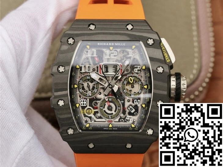Richard Mille RM11-03 KV Factory Carbon Fiber Orange Strap