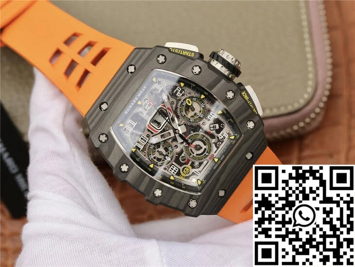 Richard Mille RM11-03 KV Factory Carbon Fiber Orange Strap