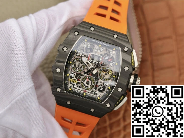 Richard Mille RM11-03 KV Factory Carbon Fiber Orange Strap