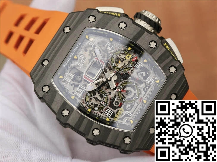 Richard Mille RM11-03 KV Factory Carbon Fiber Orange Strap