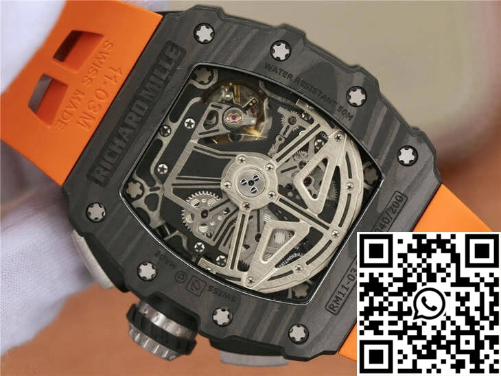 Richard Mille RM11-03 KV Factory Carbon Fiber Orange Strap