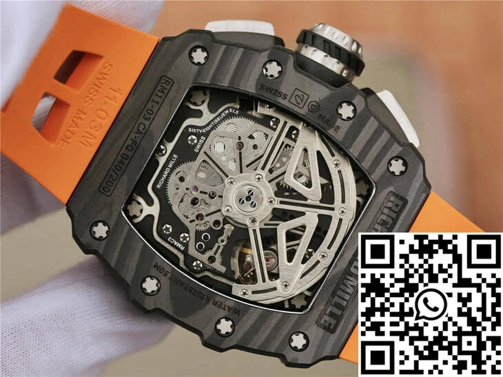 Richard Mille RM11-03 KV Factory Carbon Fiber Orange Strap