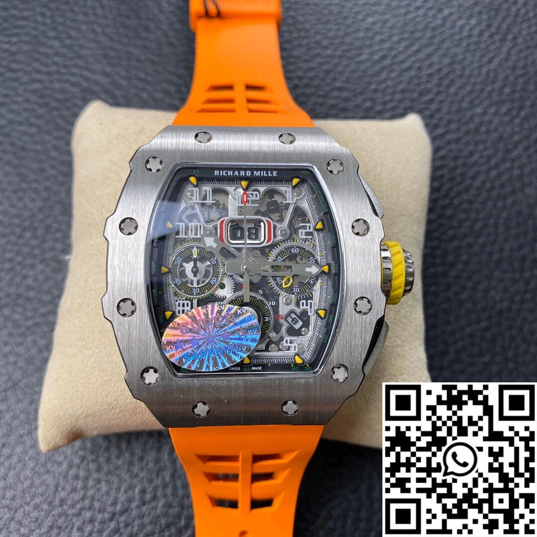 Richard Mille RM11-03 KV Factory Orange Rubber Strap