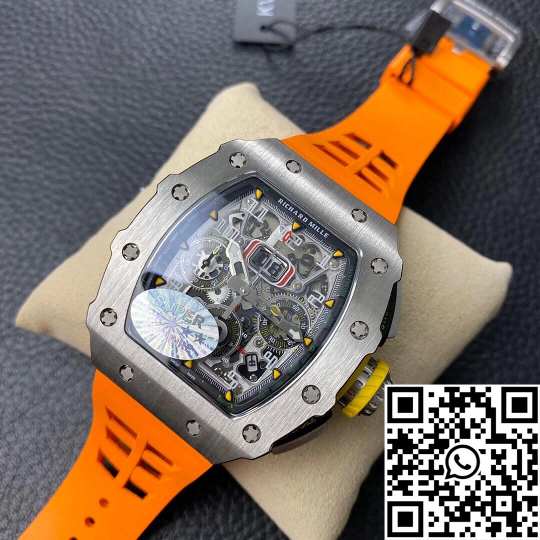Richard Mille RM11-03 KV Factory Orange Rubber Strap