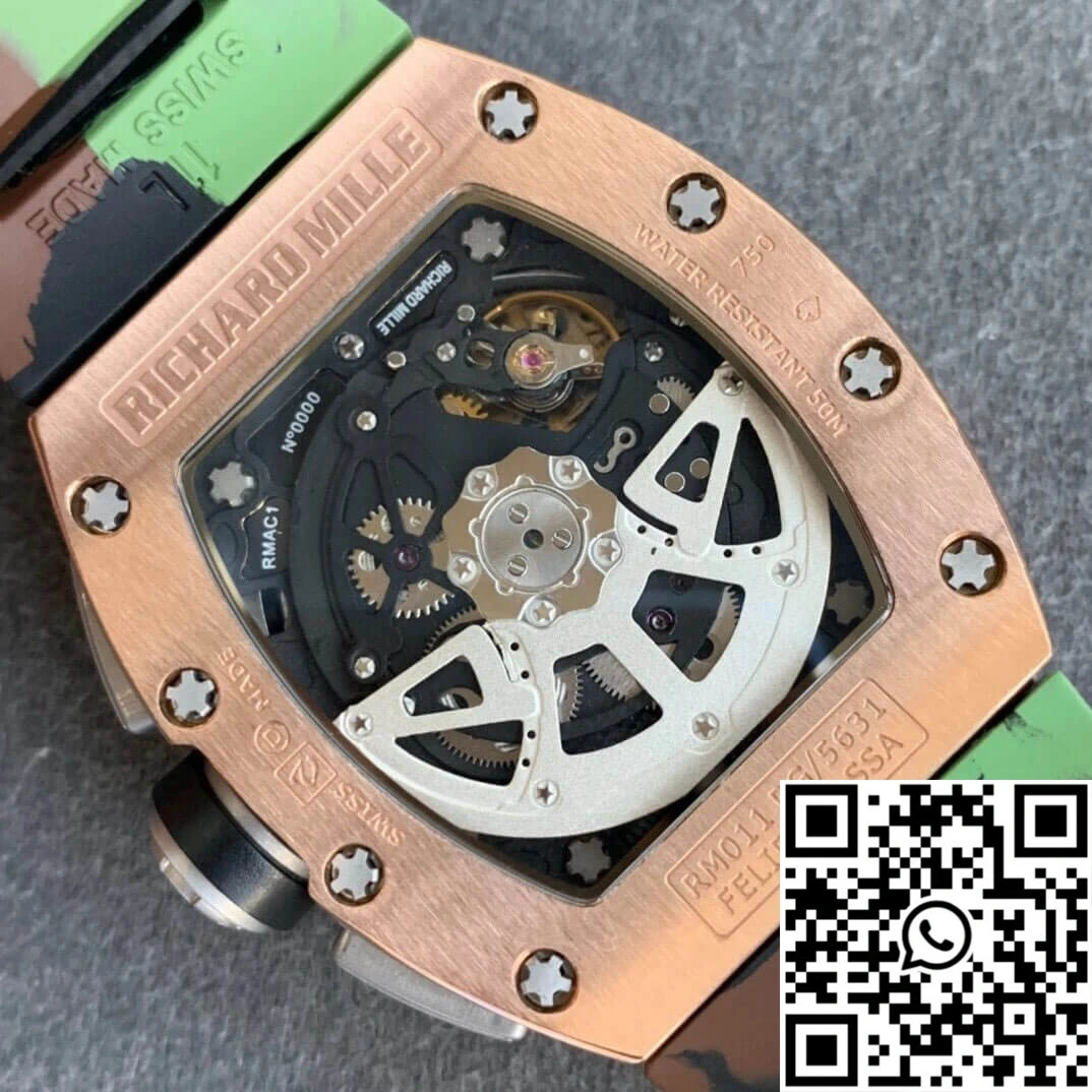 Richard Mille RM11 KV Factory Rose Gold Camouflage Strap