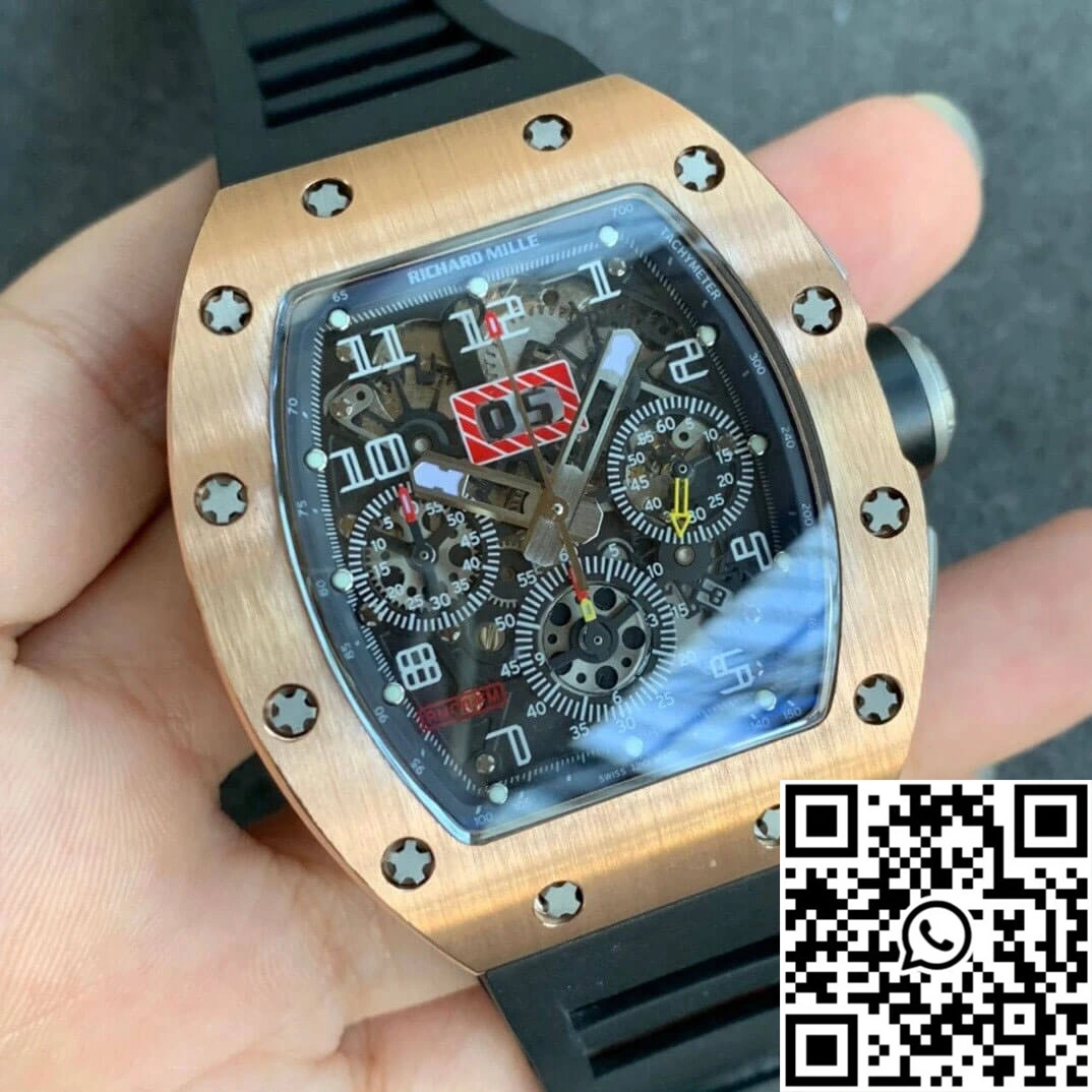 Richard Mille RM11 KV Factory Rose Gold Skeleton Dial