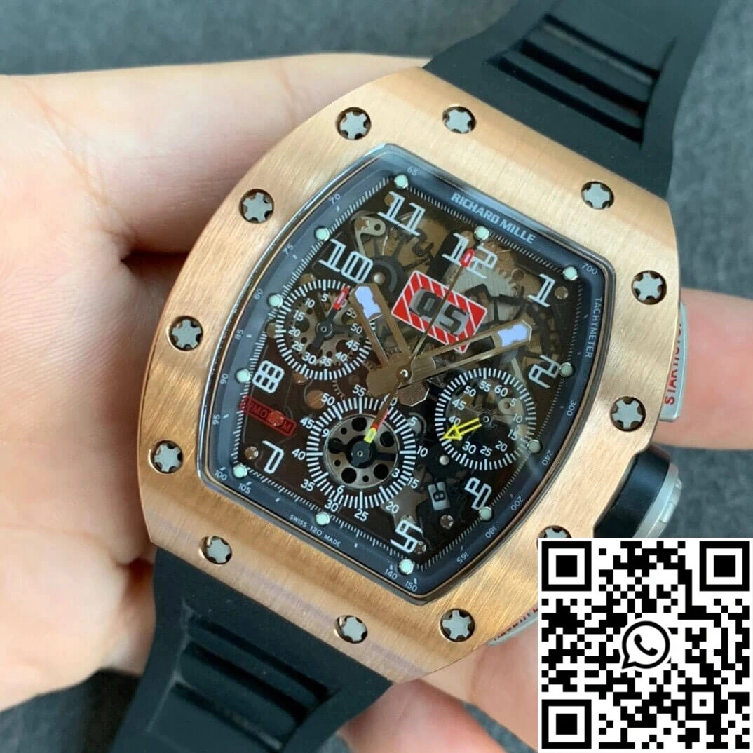 Richard Mille RM11 KV Factory Rose Gold Skeleton Dial