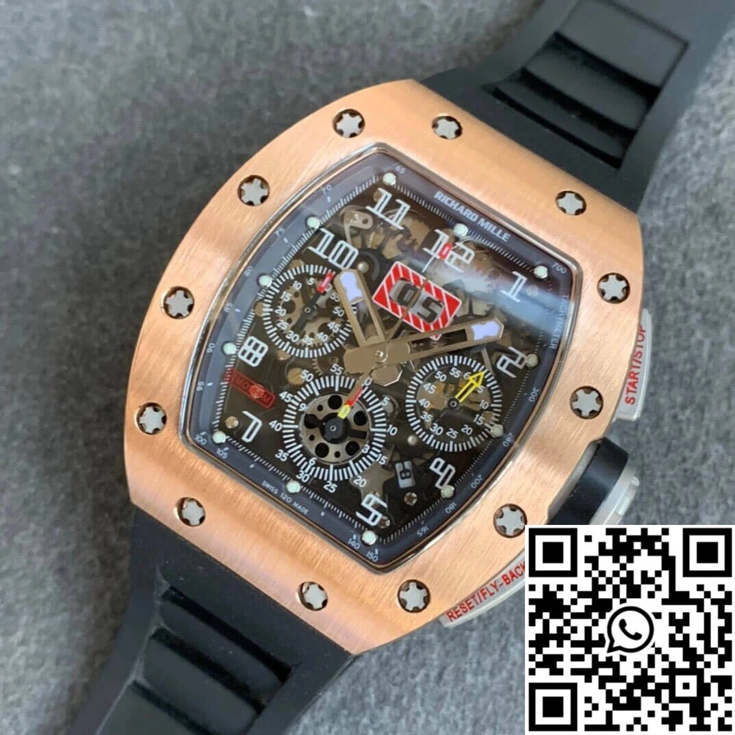 Richard Mille RM11 KV Factory Rose Gold Skeleton Dial