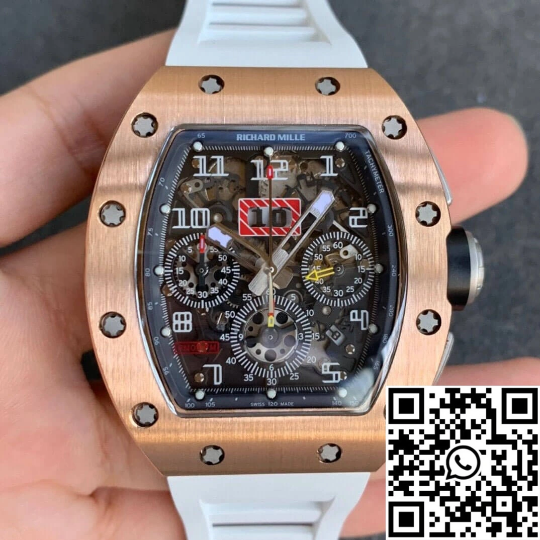 Richard Mille RM11 KV Factory Rose Gold White Strap