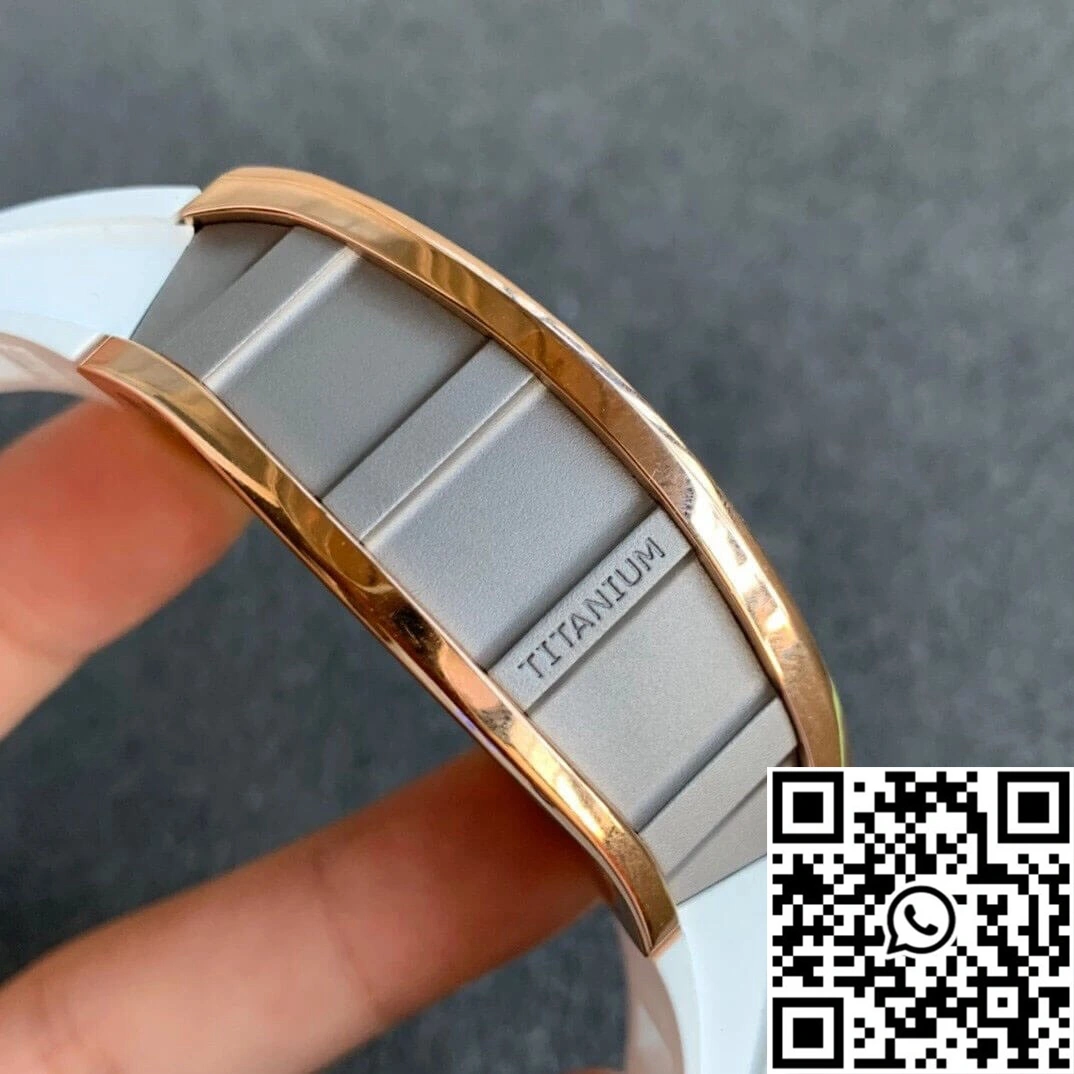 Richard Mille RM11 KV Factory Rose Gold White Strap