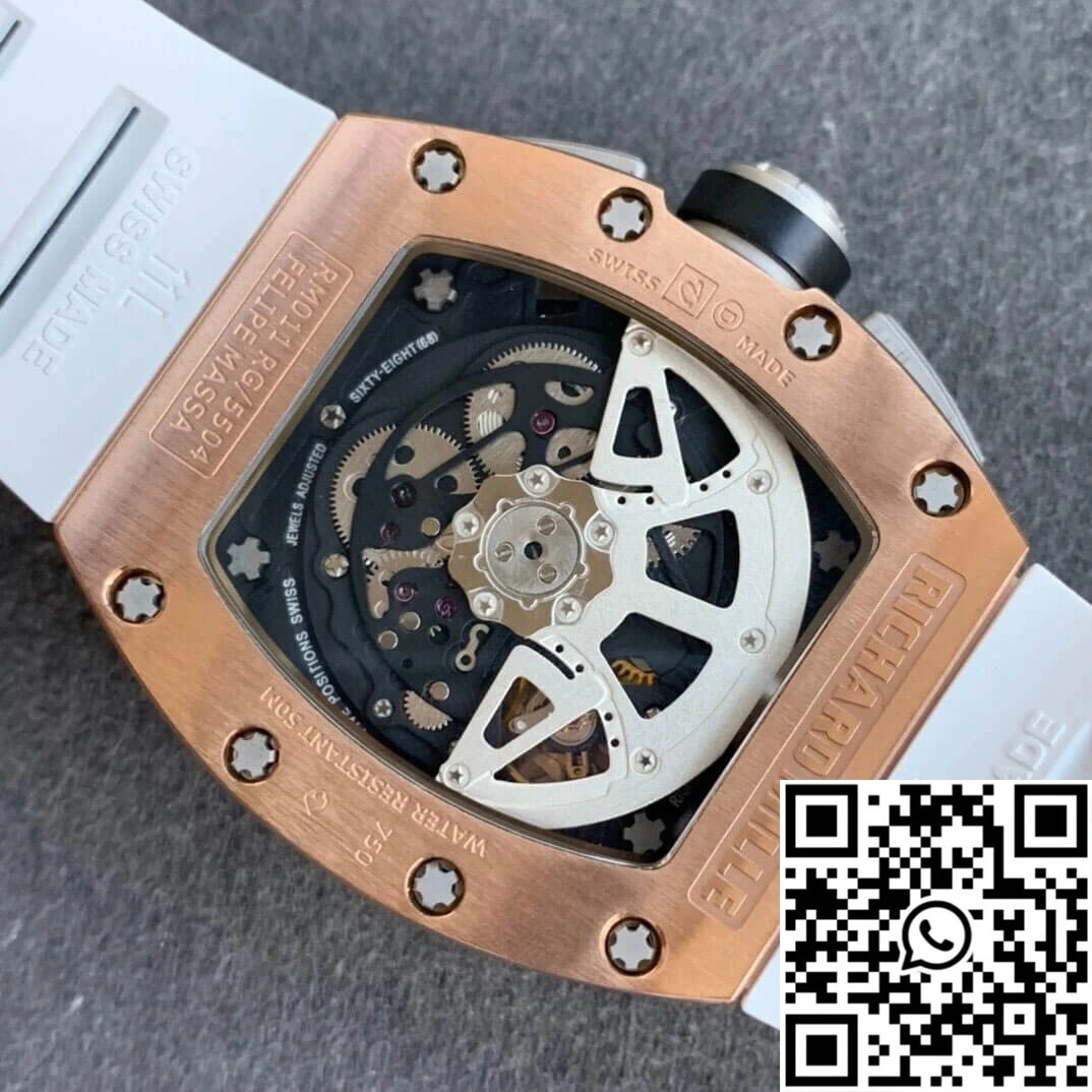 Richard Mille RM11 KV Factory Rose Gold White Strap