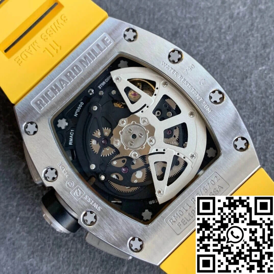 Richard Mille RM11 KV Factory Titanium Yellow Strap