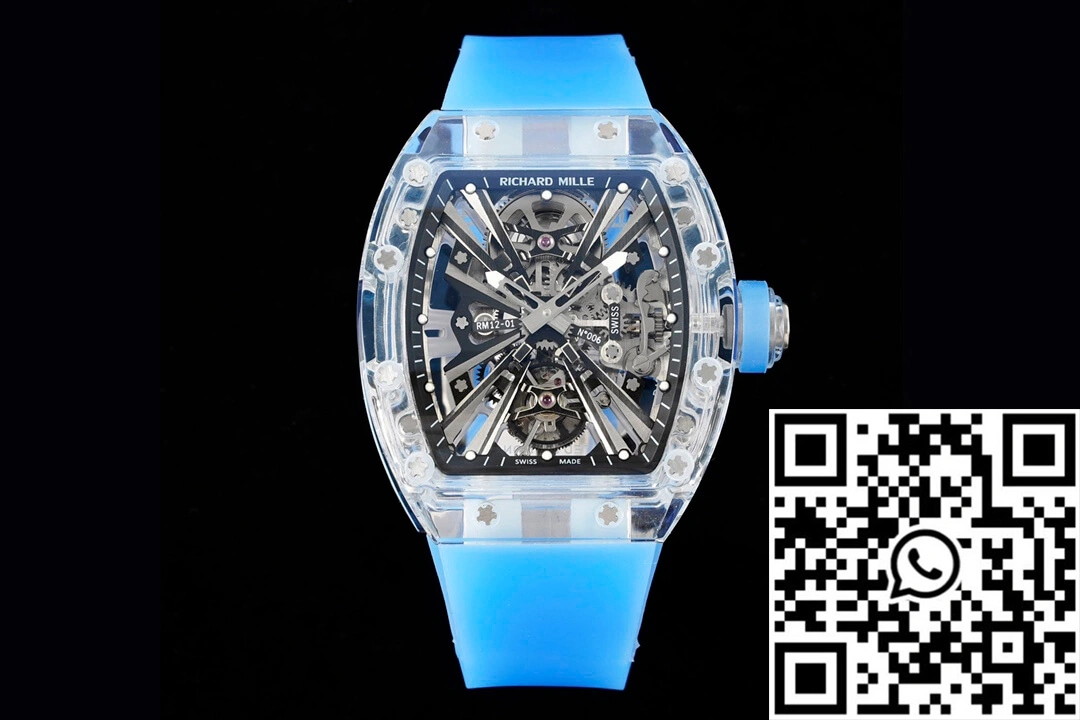 Richard Mille RM12-01 RM Factory Tourbillon Transparent Version Blue Strap